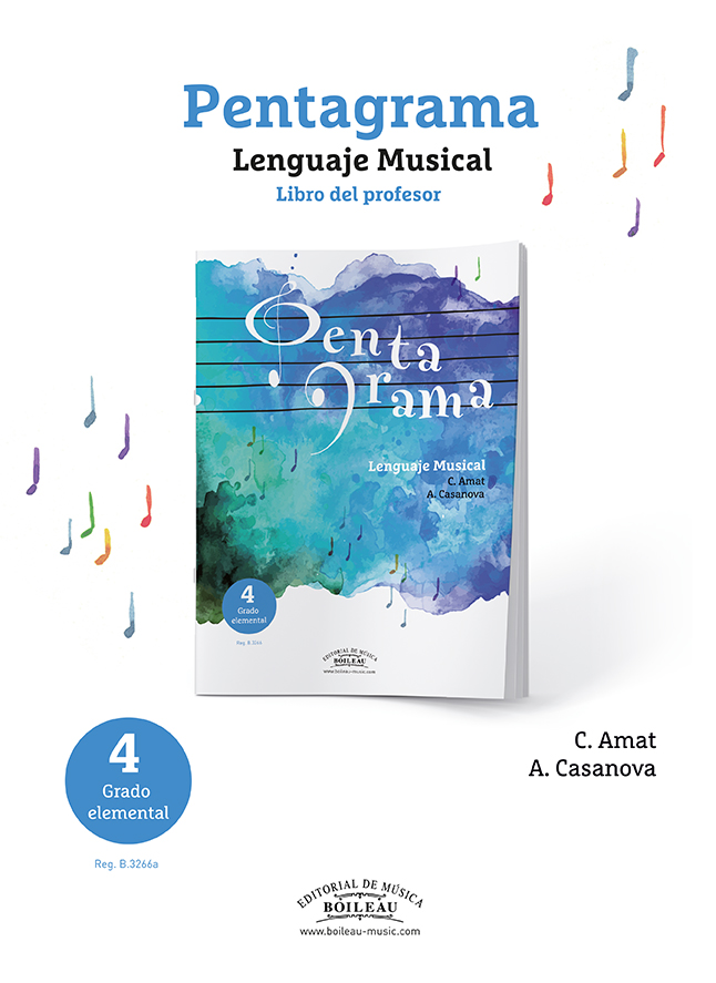 Pentagrama Lenguaje Musical 4 - Libro del profesor - Amat / Casanova