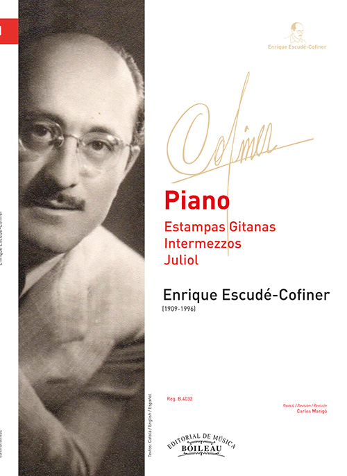 Estampas Gitanas - Intermezzo - Juliol - Escude Cofiner - Piano